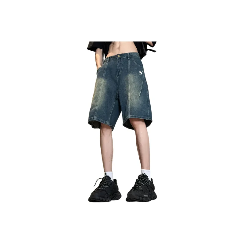 SOIE Denim Shorts Unisex Nostalgic Green-0