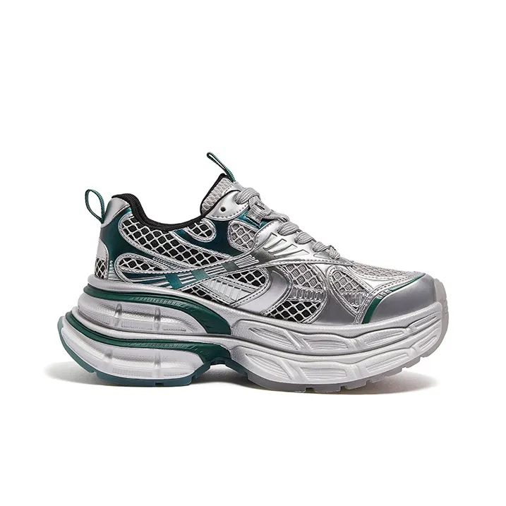 CAMEL Height Increasing Abrasion Resistant Breathable Slip Resistant Chunky Sneakers Women's-1