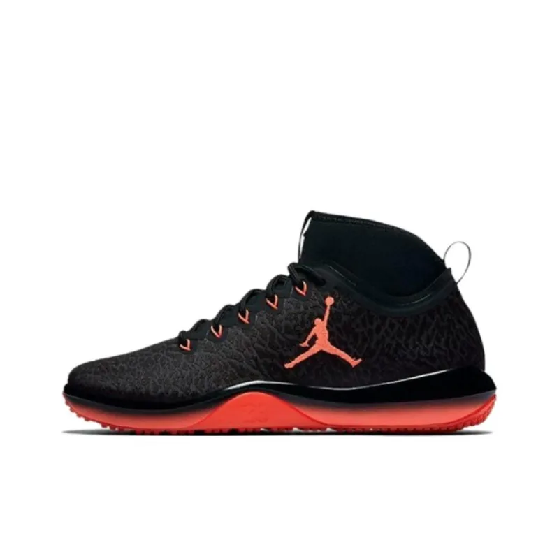 Jordan Trainer Mid Top Basketball Shoes Men's Black-0