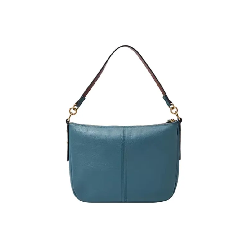FOSSIL Leather Crossbody Handbag Regular Women's Blue-1