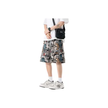 MKIEZER Casual Shorts Unisex Embroidery Figure