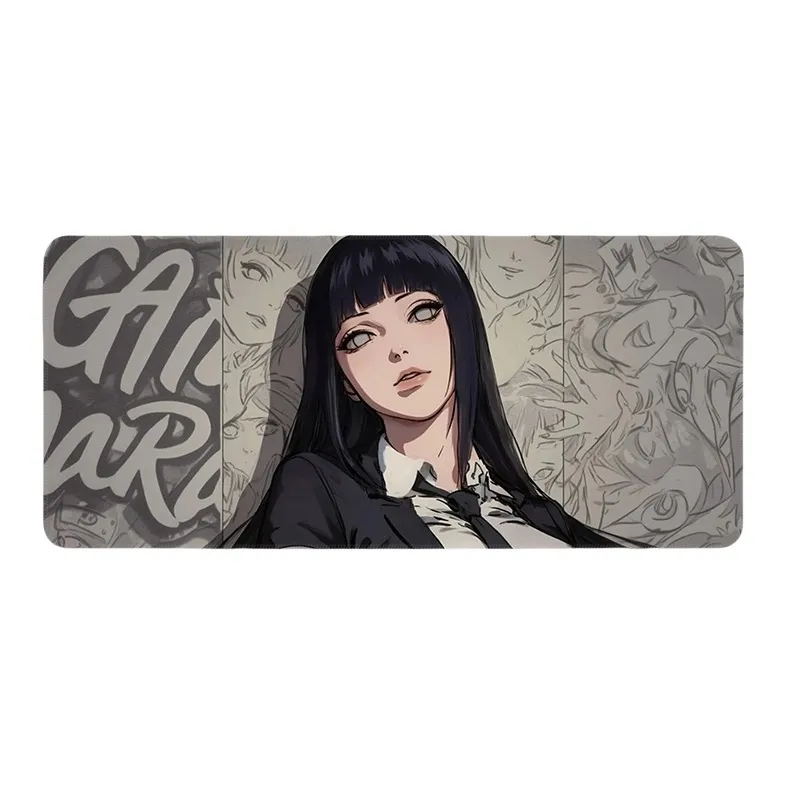 DANYIN Premium Black Hinata Hyuga Naruto Extra Large Anime Esports Office Computer Keyboard Thick Table Mats Mouse Pads-10