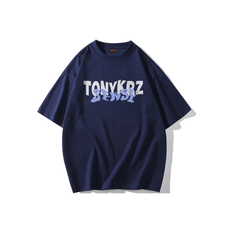 TONYKRZ T Shirts Unisex Navy Blue-0