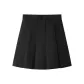 Black Pleated Short Skirt