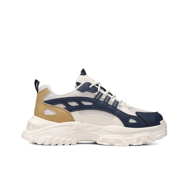 Warrior Breathable Height Increase Low Top Chunky Sneakers Men's-1