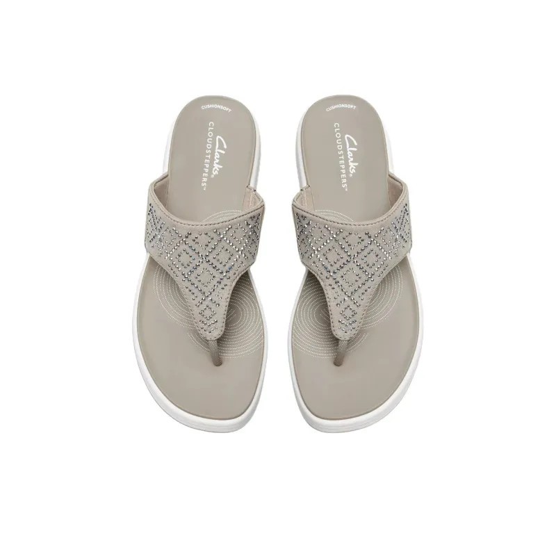 Clarks EVA Abrasion Resistant Flip Flops Women's Stone Color-3