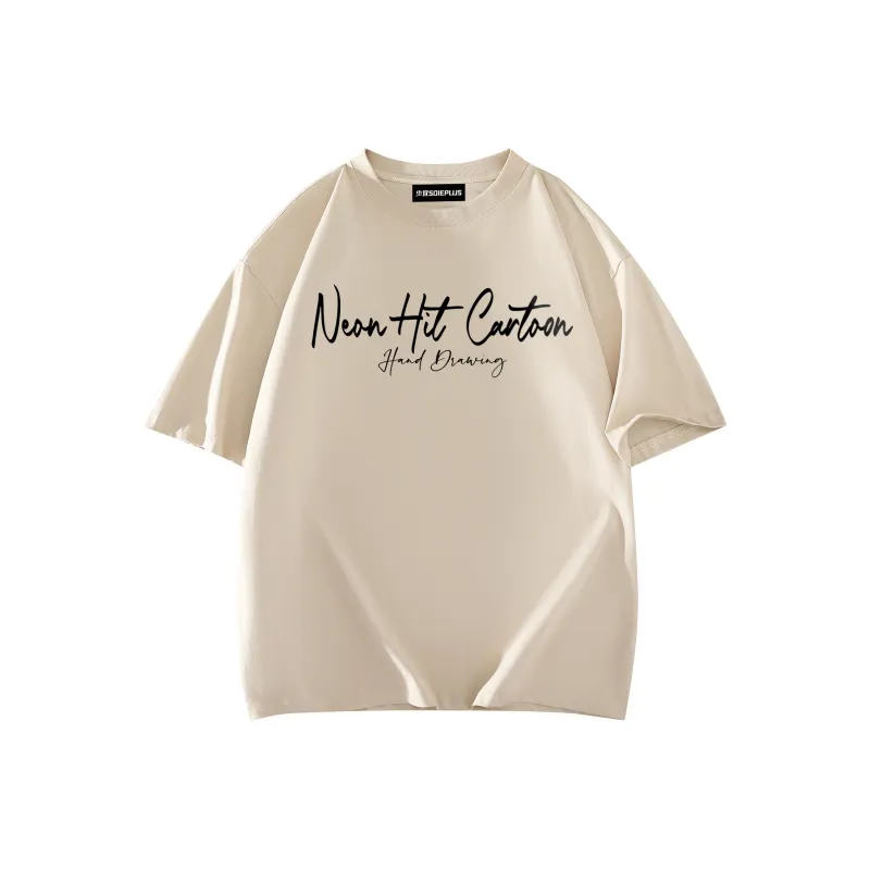 SOIE T Shirts Unisex Light Beige Apricot-1