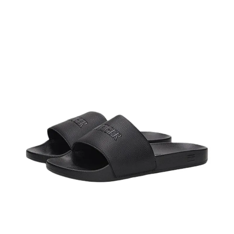 Tommy Hilfiger Abrasion Resistant Slide Slippers Men's Black-2