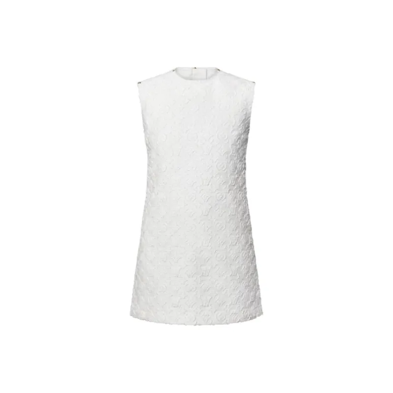 LOUIS VUITTON Sleeveless Dress Women's White-0