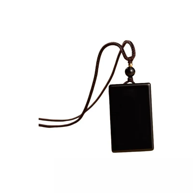 ZHIZUO Natural Obsidian Necklaces Unisex-0