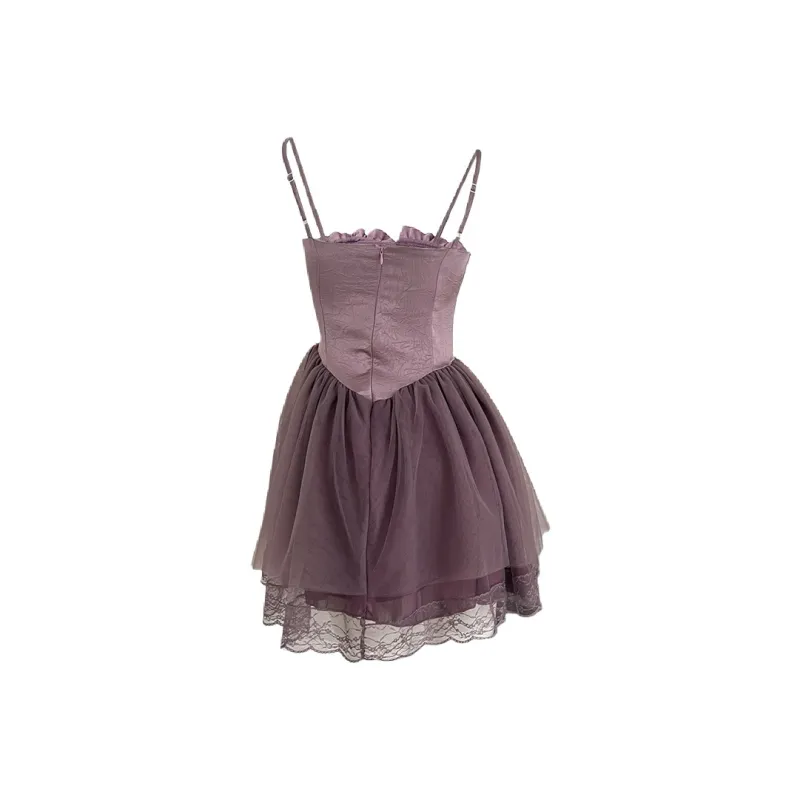 GUOZHEN Slip Dresses Women's Purple-1