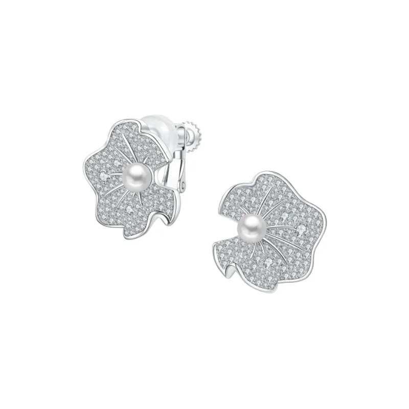 BABYBEI 925 Sterling Silver Clip On Earrings Women's-3