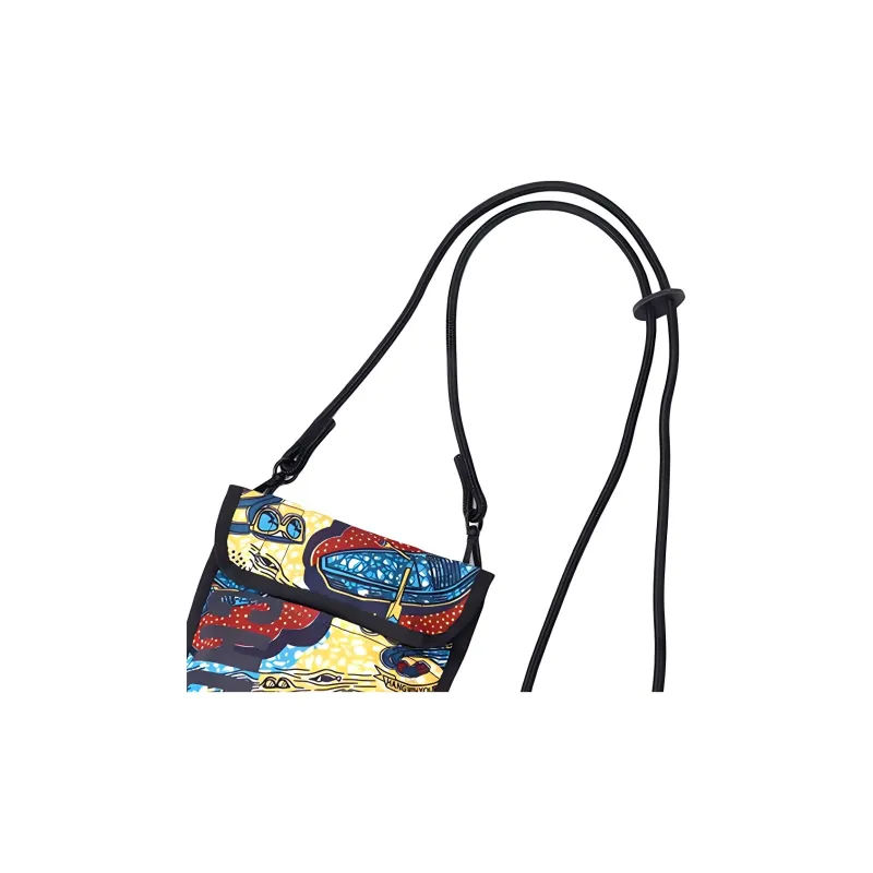 CHUMS Polyester Shoulder Bag, Crossbody Bag Unisex River Guide Print-1