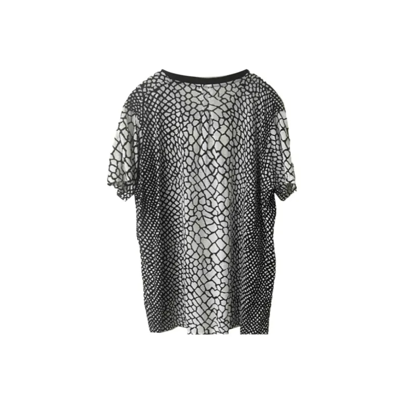SAINT LAURENT T Shirt Men's White Black-1