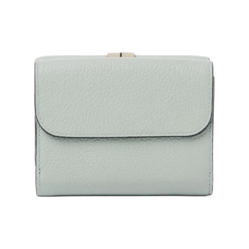 Chloe Alphabet Calfskin Wallet Women's Blue & Pink-2