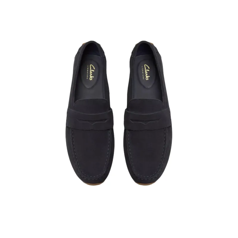 Clarks Corsley Bar Loafers Men's Marine Blue-3
