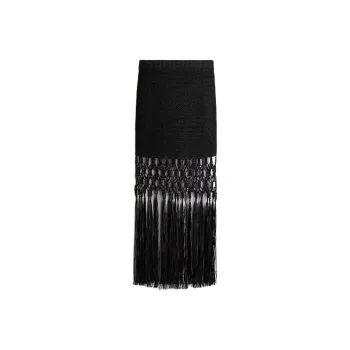 H&M Knit Long Skirts Women's Black