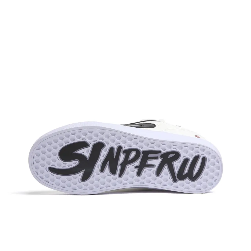 SINPERCO Slip Resistant, Abrasion Resistant, Lightweight Low Top Skateboard Shoes Women's Beige Black-5
