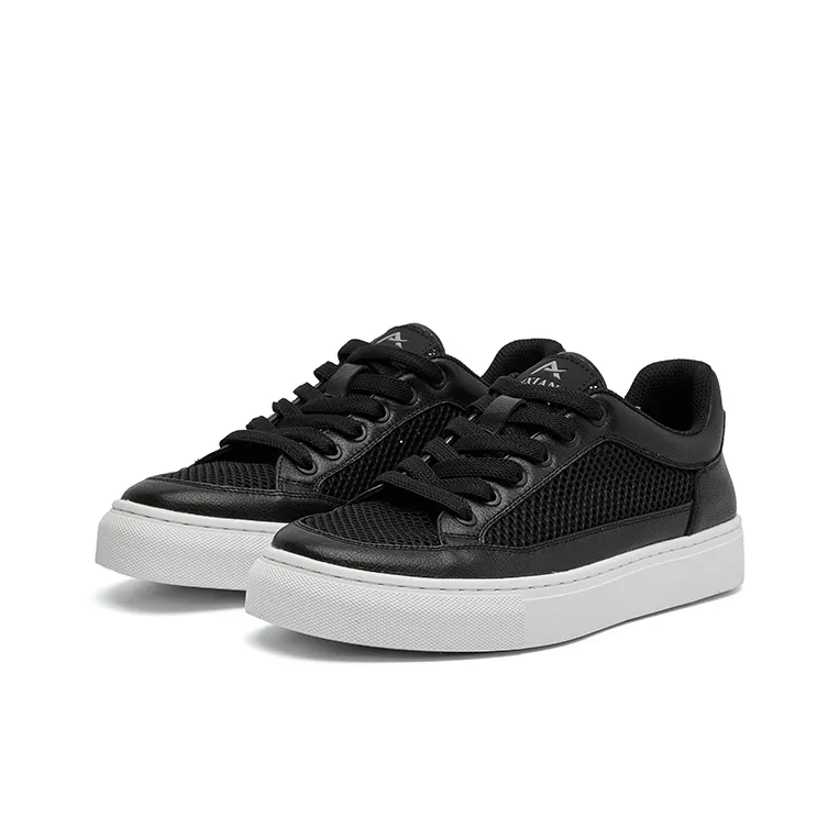 Oak Elephant Breathable Low Top Skateboard Shoes Men's Black-2