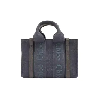 Chloe Linen With Canvas Handbag Women's Denim