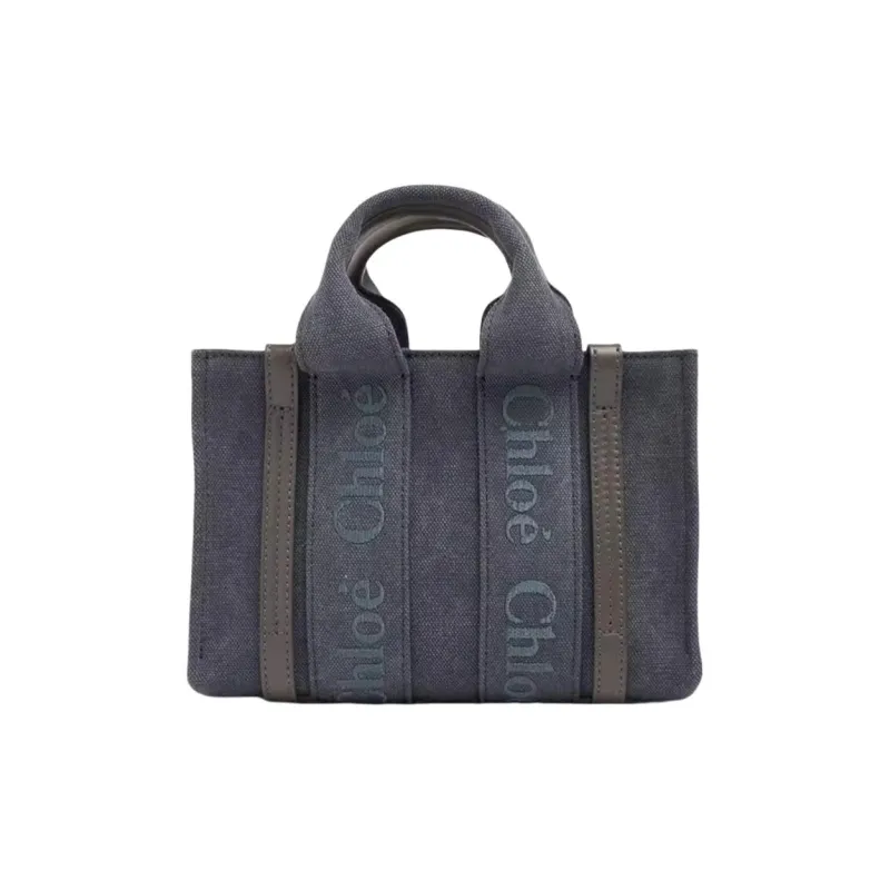 Chloe Linen With Canvas Handbag Women's Denim-0