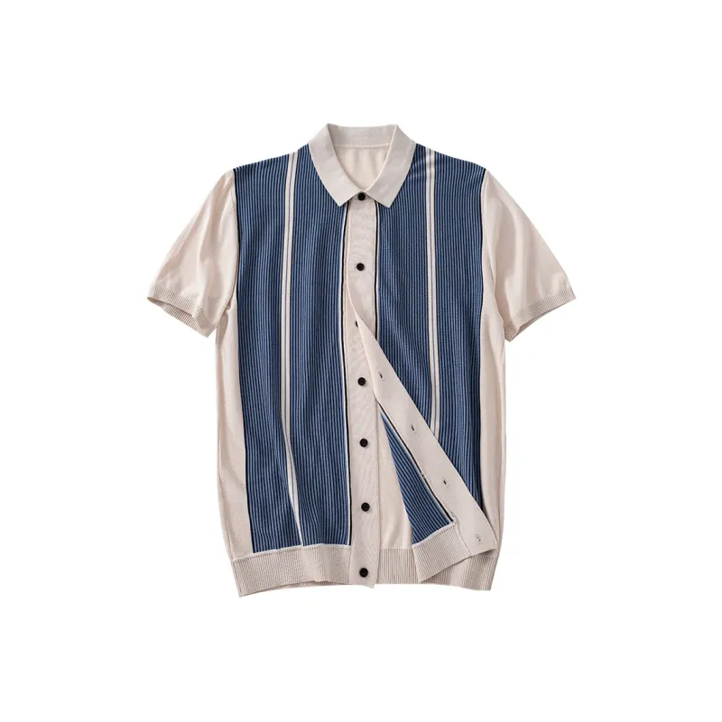 SOARIN YUPPIE Knitwear Men Majestic Blue Stripes-0