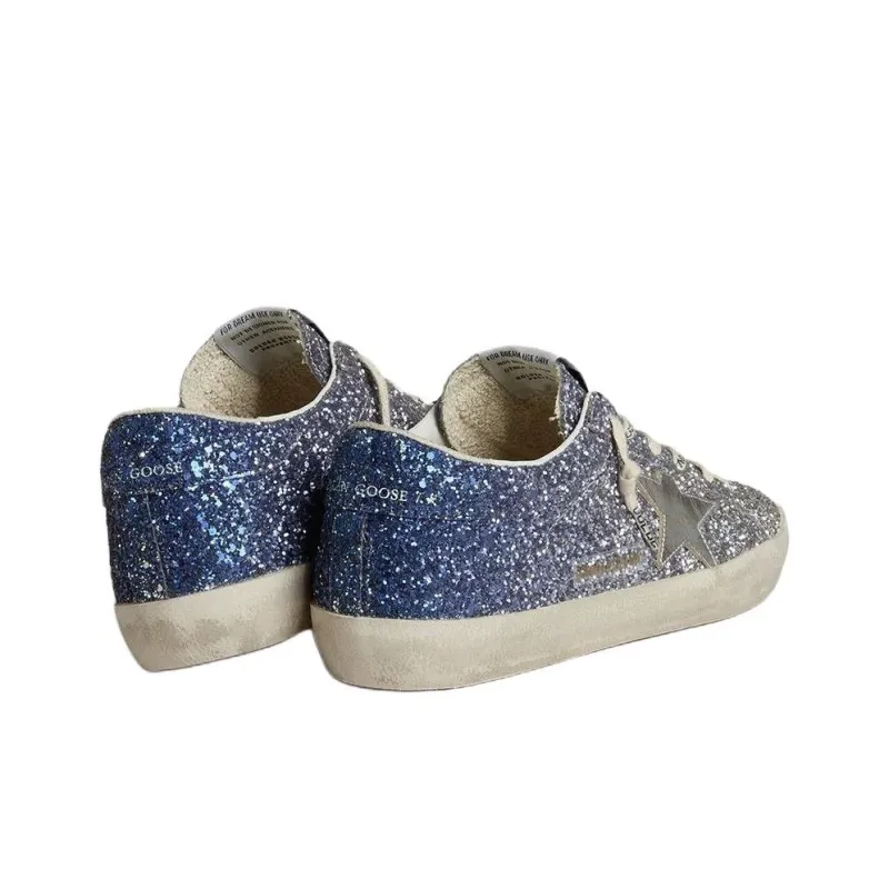Golden Goose Super Star LTD Low Top Skateboard Shoes Women's Blue-3