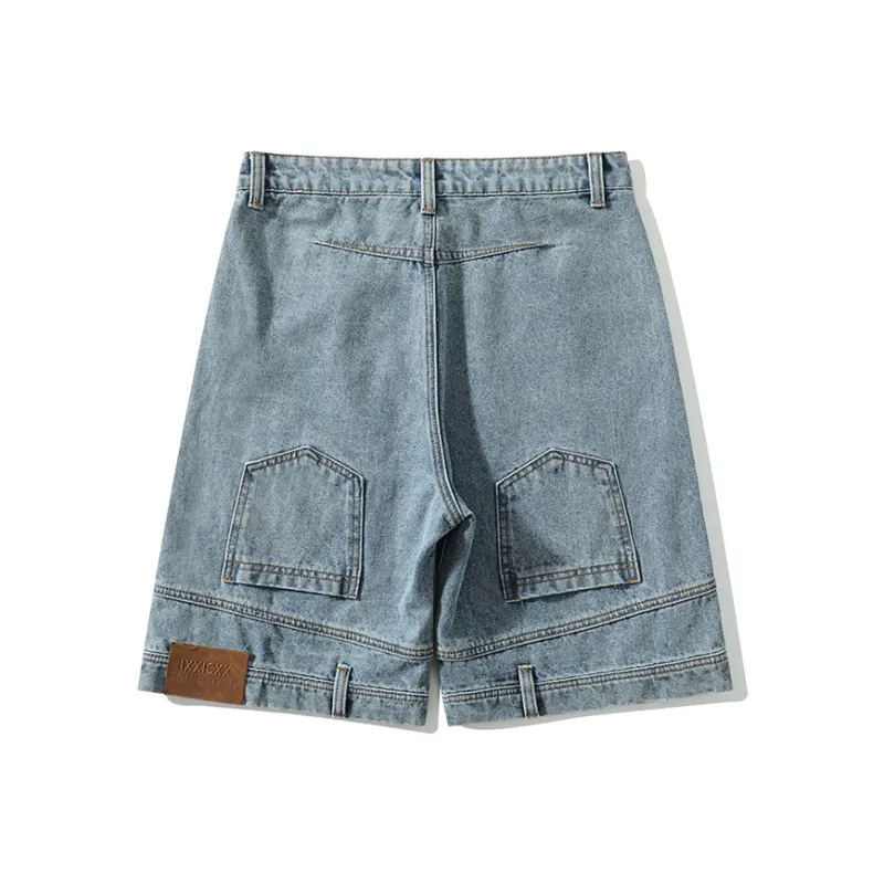 Chinpeno Denim Shorts Unisex Vintage Blue-1