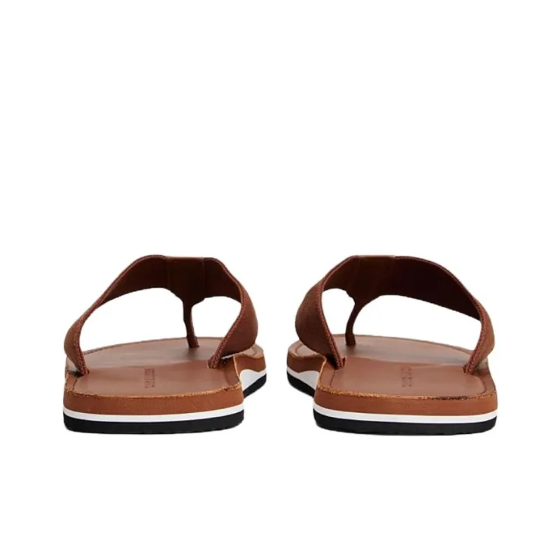 Tommy Hilfiger EVA Abrasion Resistant Flip Flops Men's Brown-4