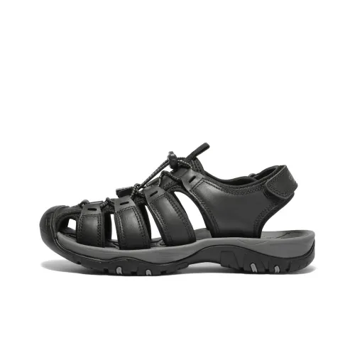BELLE Beach Sandals Men Black, Gray