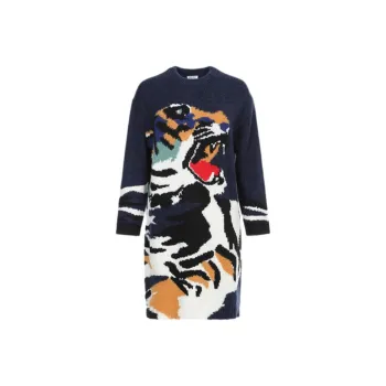 KENZO Long Sleeved Dresses Women's Navy