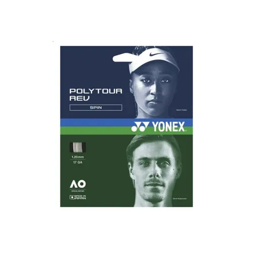 YONEX Tennis Racket Strings Polyester Unisex 12m*1.25mm Bright Orange Unisex 1.20mm*12m White