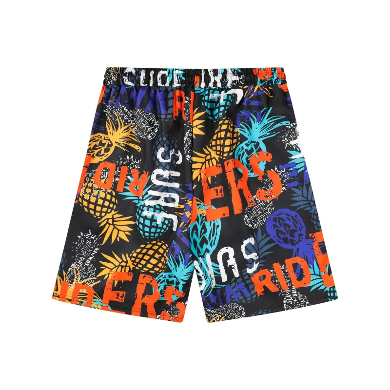 G.M BONNEY Beach Shorts Unisex Black-1