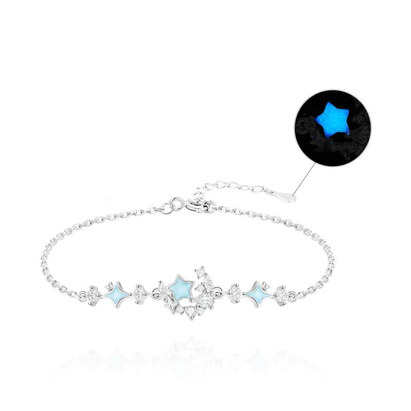 NUSQ S925 Silver With Zircon Bracelets Women's-0