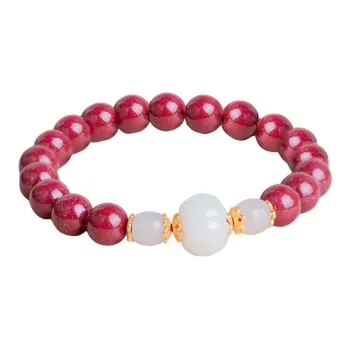 CHIC ZONE Hetian Jade Bracelets Pale Greenish White Jade Women's