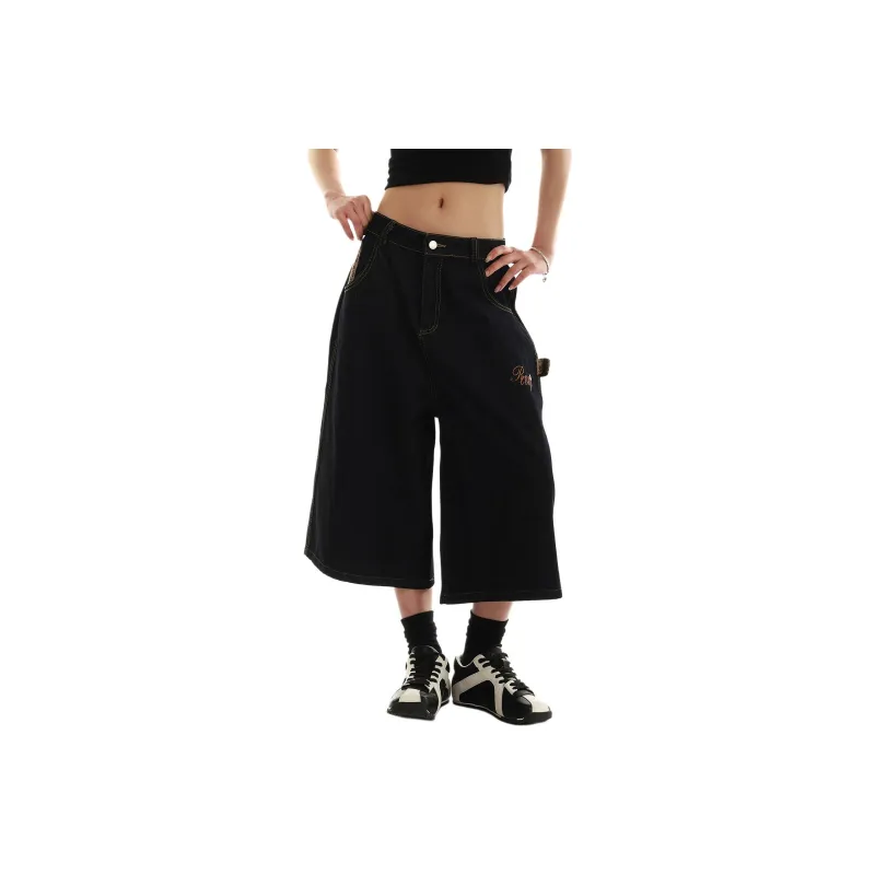NEVER RULE Denim Shorts Unisex-0
