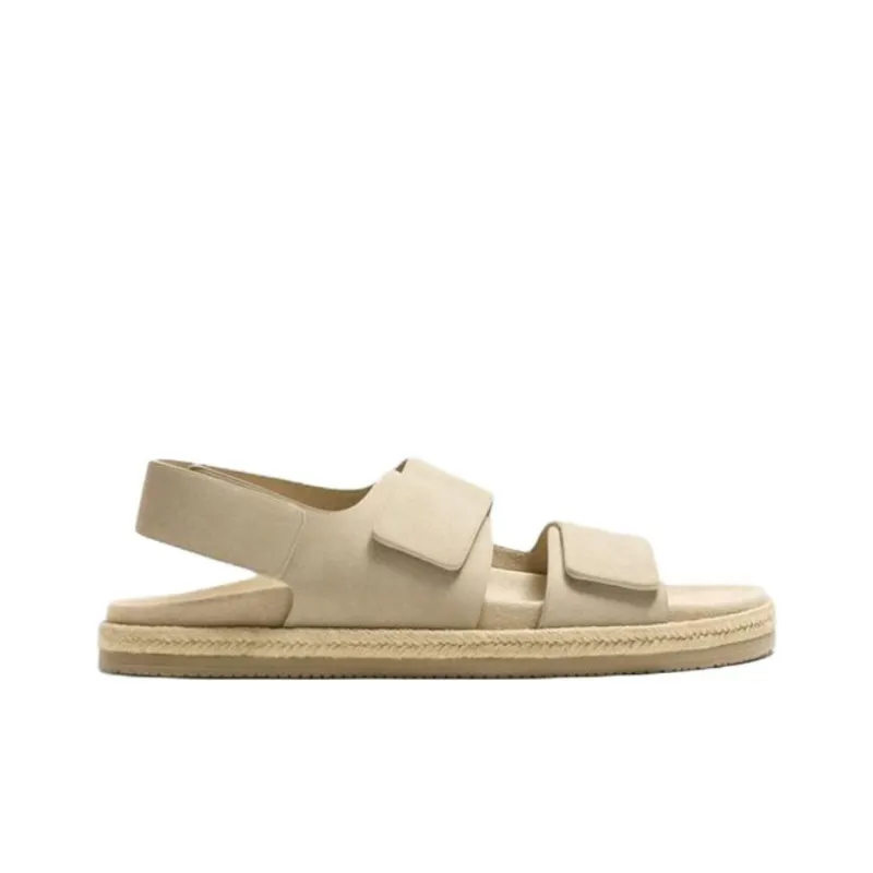 ZARA One Strap Sandals Men's Light Beige Yellow-1