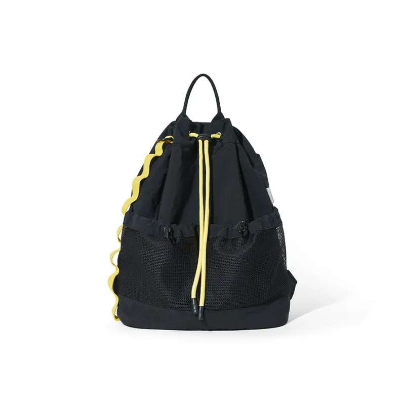 BOSTANTEN Fabric Backpack Unisex Black/Green-6