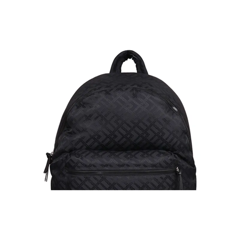 VERSACE Fabric Backpack Men's Blue Black-5