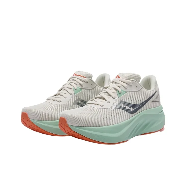 Saucony Shock Absorbing, Non Slip, Wear Resistant, Breathable And Lightweight Low Top Running Shoes Unisex Beige-1