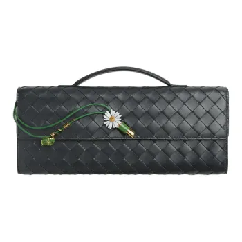 Bottega Veneta Andiamo Series Sheepskin Handbag Women's Slate Gray