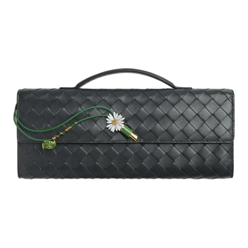 Bottega Veneta Andiamo Series Sheepskin Handbag Women's Slate Gray-0