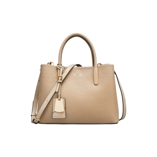 YEARCON Synthetic Leather Tote Bag, Shopping Bag, Handbag Large Size Women's Apricot