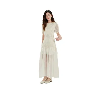 Mm Short Sleeved Dresses Women's Apricot