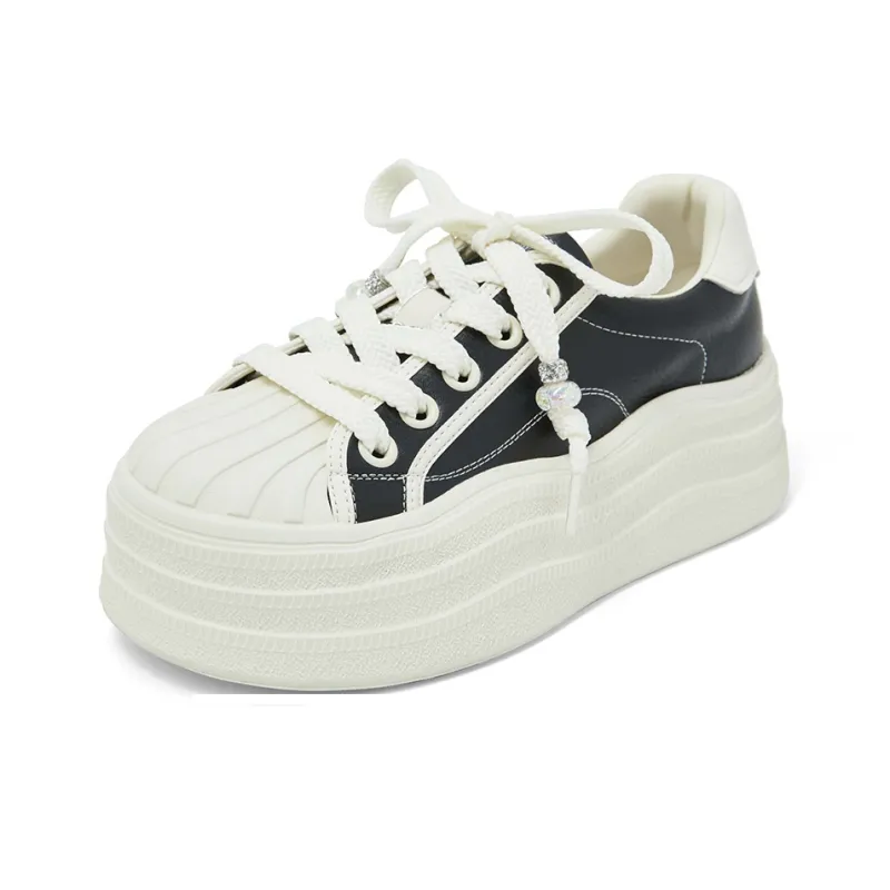 COMELY Casual Shoes Women's Low Top Black/Ecru-6