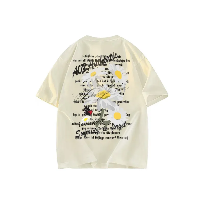 A02 T Shirts Unisex Light Beige Apricot-1