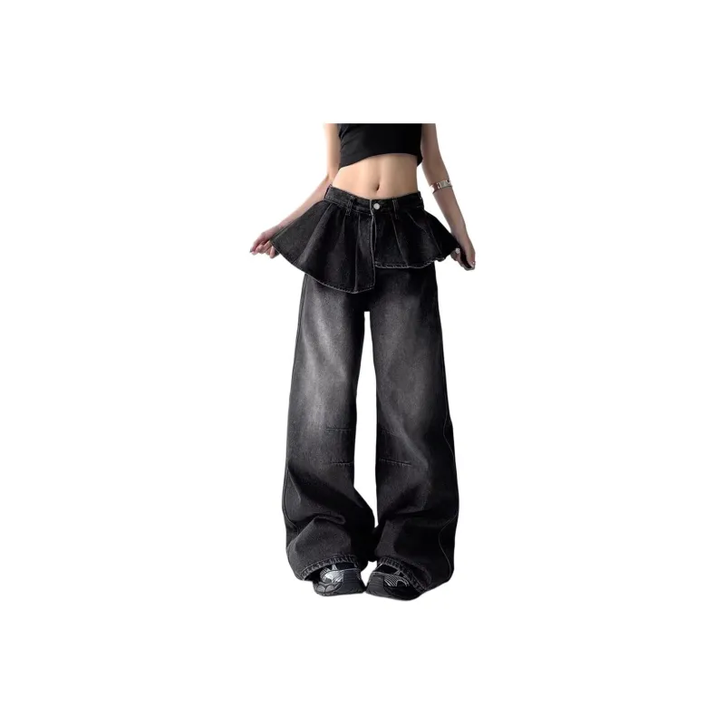 NHZN Jeans Women's Black Gray Color-0