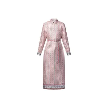 LOUIS VUITTON SS25 Long Sleeved Dress Women's Pink