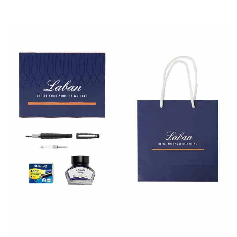 Laban Blue Ink Gift Box Set Signature Pen Pens-4
