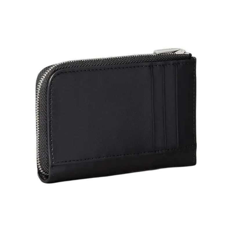CALVIN KLEIN Leather Card Holder Women's Black-1